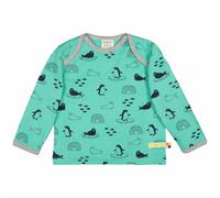 dickes Langarmshirt grün Pinguine + Robben 62/68