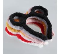 Dickes Plüsch-Stirnband für Damen im koreanischen Winter, rund, Mäuse, Bär, Ohren, Bonbonfarben, Make-up, Metall, Bandana, Geschenke