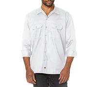 Dickies Arbeitshemd für Herren, langärmelig, groß und lang, Weiß V1, XX-Large