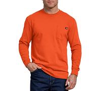 Dickies Big and Tall Herren Langarm Schwergewichts Rundhals-Shirt, Hellorange, Mittel