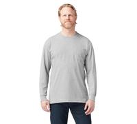 Dickies Big and Tall Herren Langarm Schwergewichts Rundhals-Shirt, Meliert, grau, XL