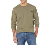 Dickies Herren Long Sleeve Heavyweight Crew Neck Arbeits-T-Shirt, Militärgrün, einfarbig, meliert, XL