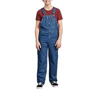 Dickies Big Boys' Denim Bib Overall, Stone Washed Indigo Blue, Large (14/16)