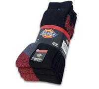 Dickies® CUSHIONED CREW Work Socks Herren Arbeitssocken Business Socken Strümpfe Größe 41-45 & 46-50 (DE/NL/SE/PL, Numerisch, 41, 45, Regular, Regular, 4 Paar Schwarz)