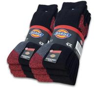 Dickies® CUSHIONED CREW Work Socks Herren Arbeitssocken Business Socken Strümpfe Größe 41-45 & 46-50 (DE/NL/SE/PL, Numerisch, 41, 45, Regular, Regular, 8 Paar Schwarz)