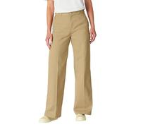 Dickies Damen-Arbeitshose, normale Passform, weites Bein, Stonewashed Khaki, 38 Regulär