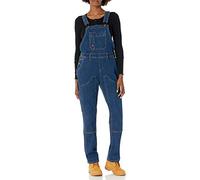 Dickies Damen Denim Double Front Bib Overalls, Dunkles Stone Wash, M EU