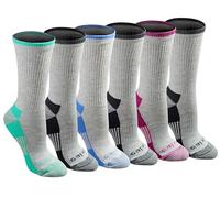 Dickies Damen Dri-tech Advanced Moisture Wicking Crew Socken, Grau sortiert (6 Paar), Shoe Size: 10-13 (6er Pack)