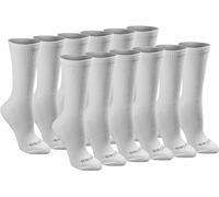 Dickies Damen Dri-tech Essential Moisture Control Crew, Erhältlich in S-XL (6, Socken, Weiß (12 Paar), Medium (24er Pack)