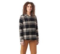 Dickies Damen Duratech Renegade Flanellhemd, Schwarz/Haferflocken, großes Fensterscheiben-Plaid, XL