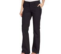 Dickies Damen Flat Front Stretch Twill Pant Slim Fit Bootcut Khakis, schwarz, 40 Kurz