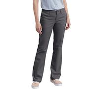 Dickies Damen Flat Front Stretch Twill Pant Slim Fit Bootcut Khakis, anthrazit, 40 Regulär