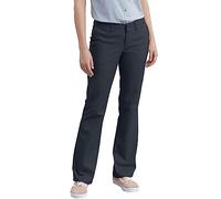 Dickies Damen Flat Front Stretch Twill Pant Slim Fit Bootcut Khakis, Dunkles Marineblau, 40 Lange