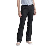 Dickies Damen Flat Front Stretch Twill Pant Slim Fit Bootcut Khakis, schwarz, 42