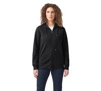 Dickies Damen Heavyweight Fleece-Hoodie Kapuze mit durchgehendem Reißverschluss, Schwarz gestrickt, XL
