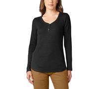 Dickies Damen Langärmeliges Plus Henley-Hemd, Schwarz, 3 Size