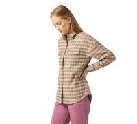 Dickies Damen Langarm Flanellhemd, Braun, Groß