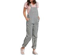 Dickies, Damen, Latzhose im legeren Stil mit geradem Bein, RINSED HICKORY STRIPE, L