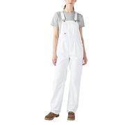 Dickies, Damen, Latzhose im legeren Stil mit geradem Bein, White, L