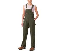 Dickies Damen Latzhose mit Lockerer Passform Latz-Shortalls, Ausgewaschenes Moosgrün, Medium