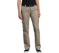 Dickies Damen Relaxed Fit Stretch Cargo Straight Leg Pant Arbeitshose, Desert Sand, 42