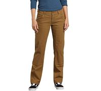 Dickies Damen Schreinerhose mit Doppelter Vorderseite, Dehnbar, Arbeitshose, Braune Ente, 34