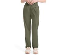 Dickies Damen Signature Scrubs-Hose mit Elastischer Taille Medizinische Schlupfhose, Oliv/Blatt für Mich (Leaf It to Me), X-Klein