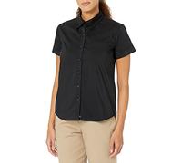 Dickies Damen Stretch Poplin up Short Sleeve Shirt Button-Down-Arbeitshemd, Schwarz, Klein