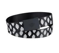 Dickies Damen Tonal Plaque Buckle Fabric Belt Gürtel, Schwarzes Logo, M
