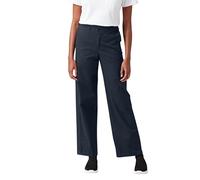 Dickies Damen Twill-Hose mit hohem Bund und weitem Bein, Abgespült Dark Navy, 36
