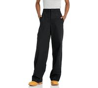 Dickies Damen Twill-Hose mit hohem Bund und weitem Bein, Schwarz gespült, 34