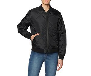 Dickies Damen W Quilted Bomber Jacket Gesteppte Jacke, Black, XXL