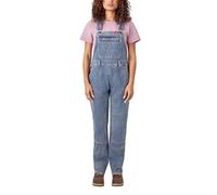 Dickies Damen Women's Double Front Bib Overalls, Light Stonewashed Denim, X-Large