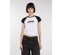 Dickies - Derby Raglan mittelschweres T-shirt, Damen, Weiß, Größe: XXS