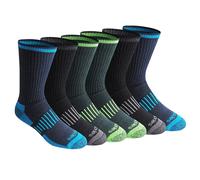 Dickies Dri-Tech Essential Moisture Control Crew Socken für Herren, Multipack, Schwarz hell (6 Paar), Large