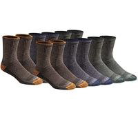 Dickies Dri-Tech Herren-Socken, feuchtigkeitsregulierend, bequeme Länge, Mid-Crew-Socken (12 Stück), Komfortlängenspitze (12 Paar), 6-12
