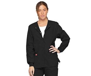 Dickies EDS Signature Damen Jacke zum Aufwärmen mit Druckknöpfen, 86306, Schwarz, Klein