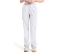 Dickies EDS Signature Damen-Schlupfhose, natürliche Leibhöhe, konisches Bein, 86106, Weiss/opulenter Garten, X-Large Zierlich