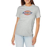 Dickies Heavyweight Logo T-Shirt für Damen, Meliert, grau, Groß