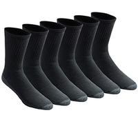 Dickies Herren Allzweck-Arbeitssocken, schmutzabweisend, Crew Lässige Socke, Schwarz (6 Paar), Shoe Size: 12-15 (6er Pack)