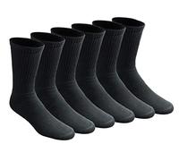 Dickies Herren Allzweck-Socken mit Kissen, 6/12 Packungen, Schwarz (6 Paar), Large