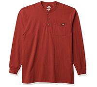 Dickies Herren Big-Tall Long-Sleeve Heavyweight Henley-Hemd, Madder Brown, Large Hoch