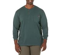 Dickies Herren Big Tall Long Sleeve Heavyweight Henley, Hunter Green, 3X-Groß