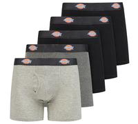 Dickies Herren-Boxershorts, Baumwolle, Unterwäsche für Herren, 5 Stück, Schwarz/Anthrazitgrau/Schwarz/Mittelgrau meliert/Hellgrau meliert, Medium