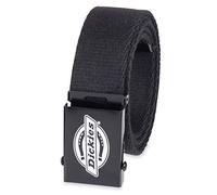 Dickies Herren Cotton Fabric Web Belt Gürtel, Schwarz/Weiß, One Size-Cut to Fit