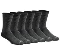 Dickies Herren Men's Multi-Pack Dri-tech Moisture Control Crew Legere Socken, Heathered Grey (6 Pairs), Shoe Size: 6-12