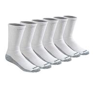 Dickies Herren Dri-Tech, feuchtigkeitsregulierend, Multipack Lässige Socken, Weiß (6 Paar), 12-15 US (6er Pack)