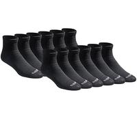 Dickies Herren Dri-Tech Feuchtigkeitsregulierende Viertelsocken Multipack, Schwarz, 12-15