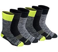 Dickies Herren Dri-tech Moisture Control Crew Multipack Socken, Hi-Vis Gelb Schwarz (6 Paar), XX-Large (6er Pack)