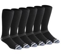 Dickies Herren Dri-tech Moisture Control Max Full Cushion Crew, Available in M-XL (6, 12 Pairs) Socken, Stiefellänge, Schwarz (6 Paar), Large